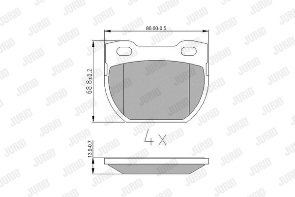 Brake Pad Set, disc brake (572494J)
