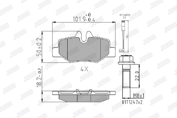 Brake Pad Set, disc brake (573222J)