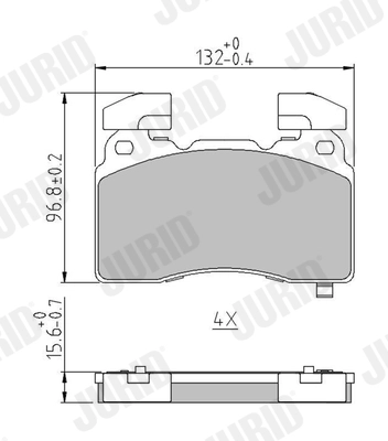 Brake Pad Set, disc brake (574007J)