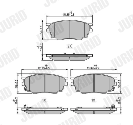 Brake Pad Set, disc brake (572489J)