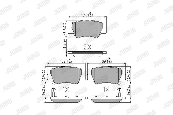 Brake Pad Set, disc brake (572627J)