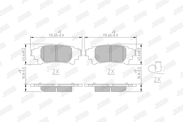 Brake Pad Set, disc brake (573973J)