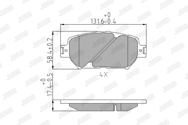 Brake Pad Set, disc brake (572553J)