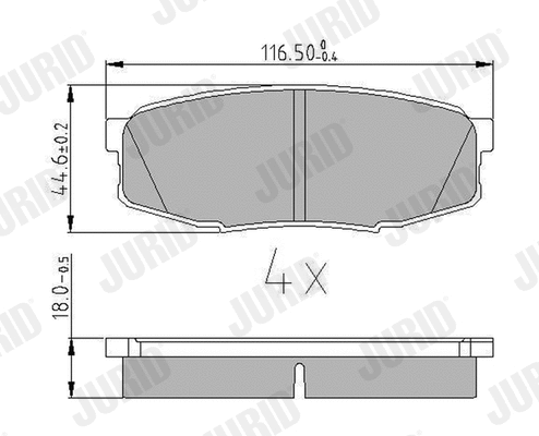 Brake Pad Set, disc brake (572597J)
