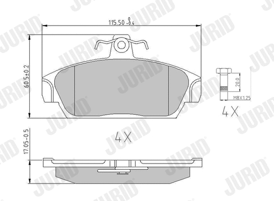 Brake Pad Set, disc brake (571436J)