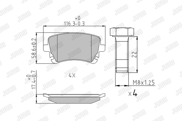 Brake Pad Set, disc brake (573219J)