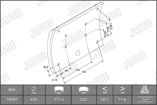 Brake Lining Kit, drum brake