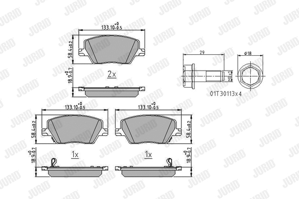 Brake Pad Set, disc brake (573626J)