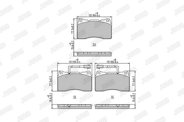 Brake Pad Set, disc brake (573322J)