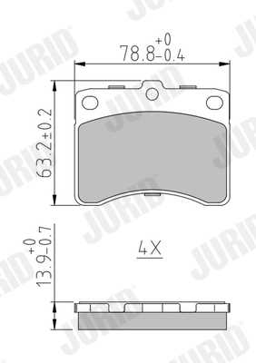 Brake Pad Set, disc brake (572118J)