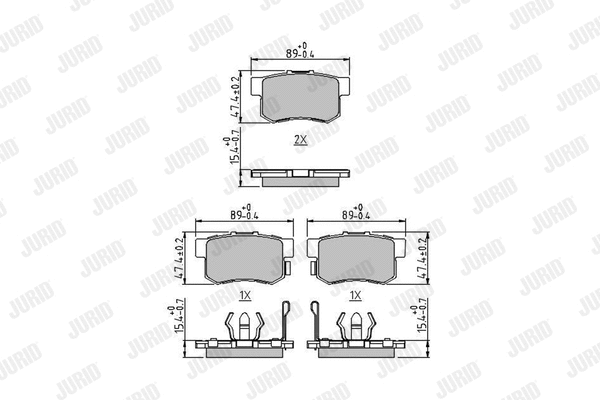 Brake Pad Set, disc brake (572544J)