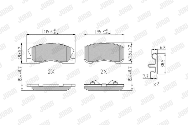Brake Pad Set, disc brake (572565J)