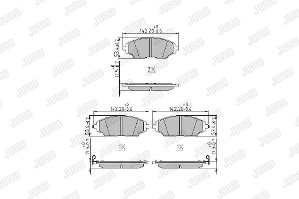 Brake Pad Set, disc brake (573958J)