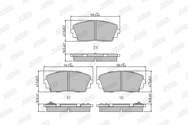 Brake Pad Set, disc brake (573420J)