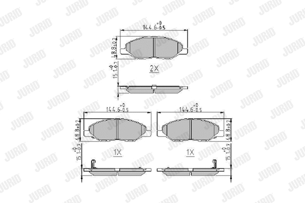 Brake Pad Set, disc brake (573967J)