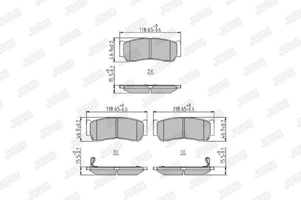 Brake Pad Set, disc brake (573676J)