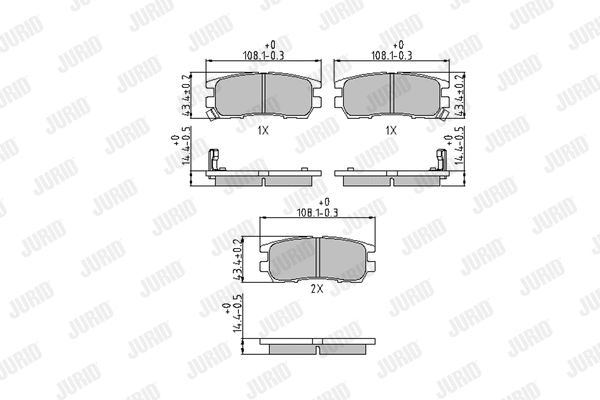 Brake Pad Set, disc brake (572200J)