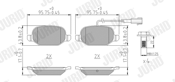 Brake Pad Set, disc brake (573396J)