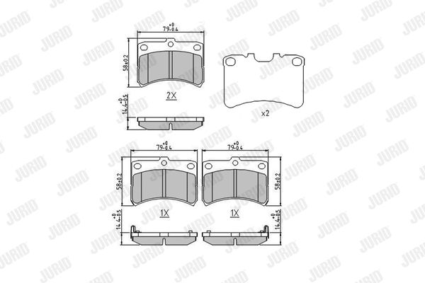Brake Pad Set, disc brake (572552J)