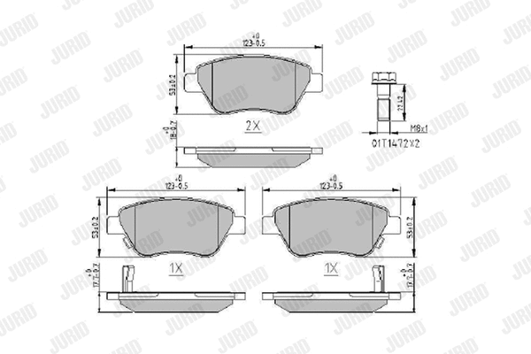 Brake Pad Set, disc brake (573652J)