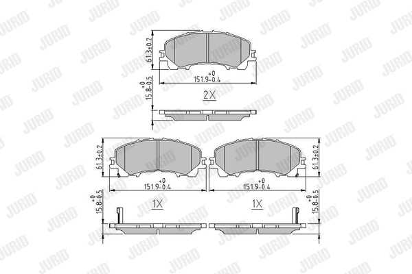 Brake Pad Set, disc brake (573789J)