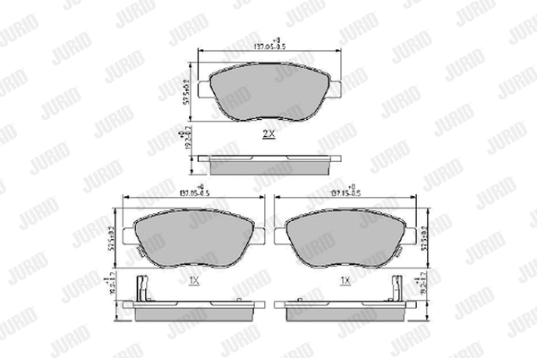 Brake Pad Set, disc brake (573446J)