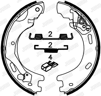 Brake Shoe Set, parking brake (362554J)
