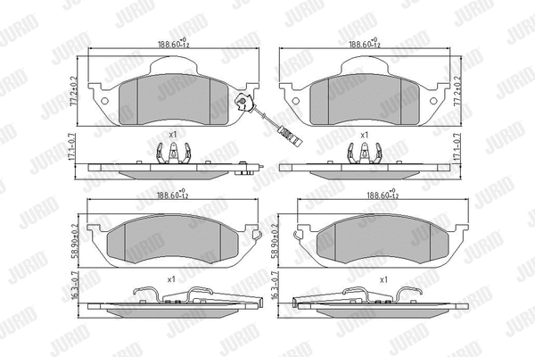 Brake Pad Set, disc brake (573034J)