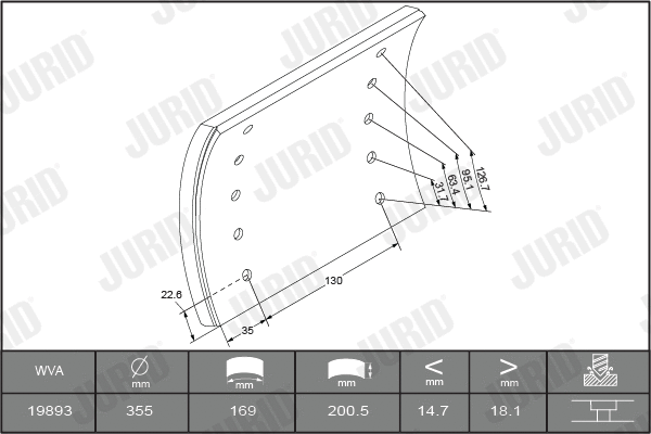 Brake Lining Kit, drum brake