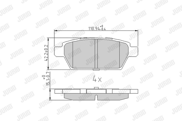 Brake Pad Set, disc brake (572653J)