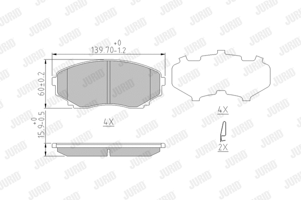 Brake Pad Set, disc brake (572435J)