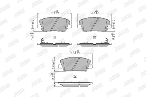 Brake Pad Set, disc brake (573407J)