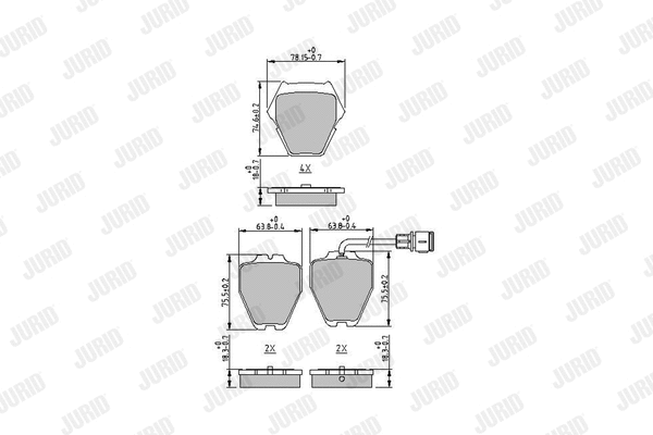 Brake Pad Set, disc brake (573208J)