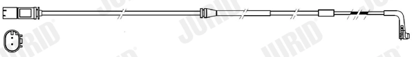 Warning Contact, brake pad wear (FWI321)