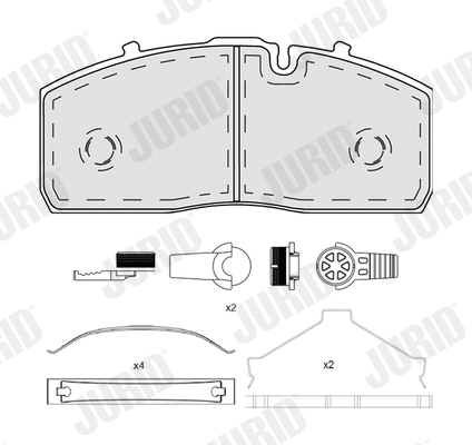 Brake Pad Set, disc brake (2934009560)