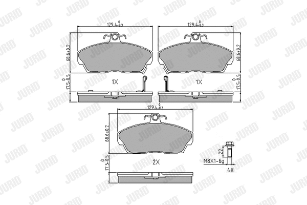 Brake Pad Set, disc brake (571438J)
