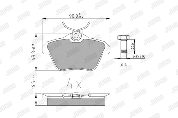 Brake Pad Set, disc brake (571908J)