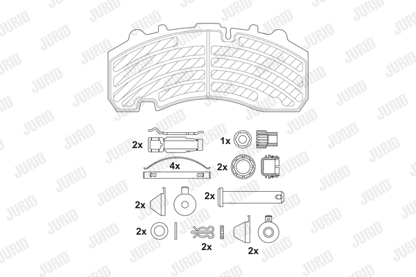 Brake Pad Set, disc brake (2916705390)