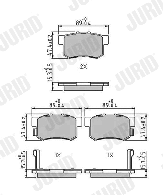 Brake Pad Set, disc brake (573375J)