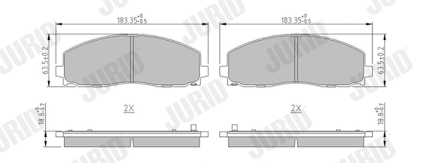 Brake Pad Set, disc brake (573411J)