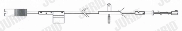 Warning Contact, brake pad wear (FWI365)