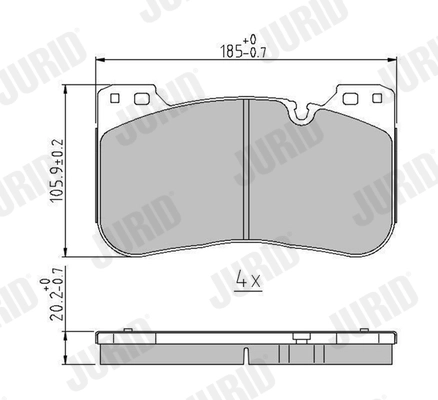 Brake Pad Set, disc brake (574030J)