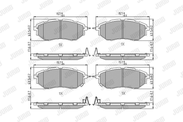 Brake Pad Set, disc brake (572638J)