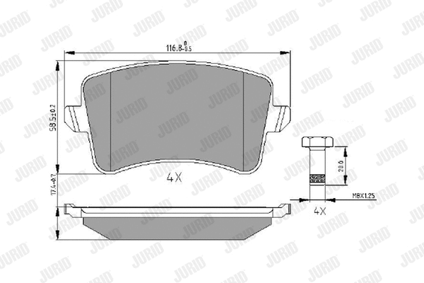 Brake Pad Set, disc brake (573259J)