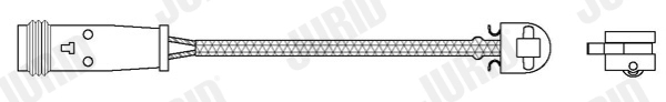Warning Contact, brake pad wear (FWI293)