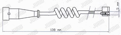 Warning Contact, brake pad wear (587042)