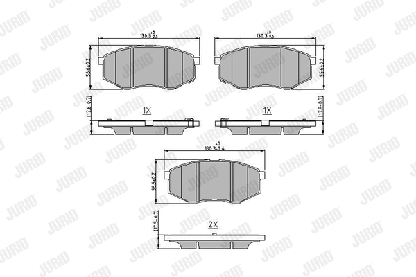 Brake Pad Set, disc brake (573454J)