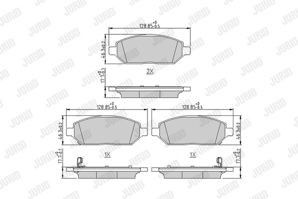 Brake Pad Set, disc brake (573805J)