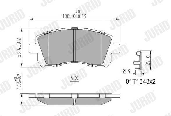 Brake Pad Set, disc brake (572423J)