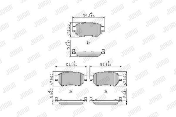Brake Pad Set, disc brake (573917J)